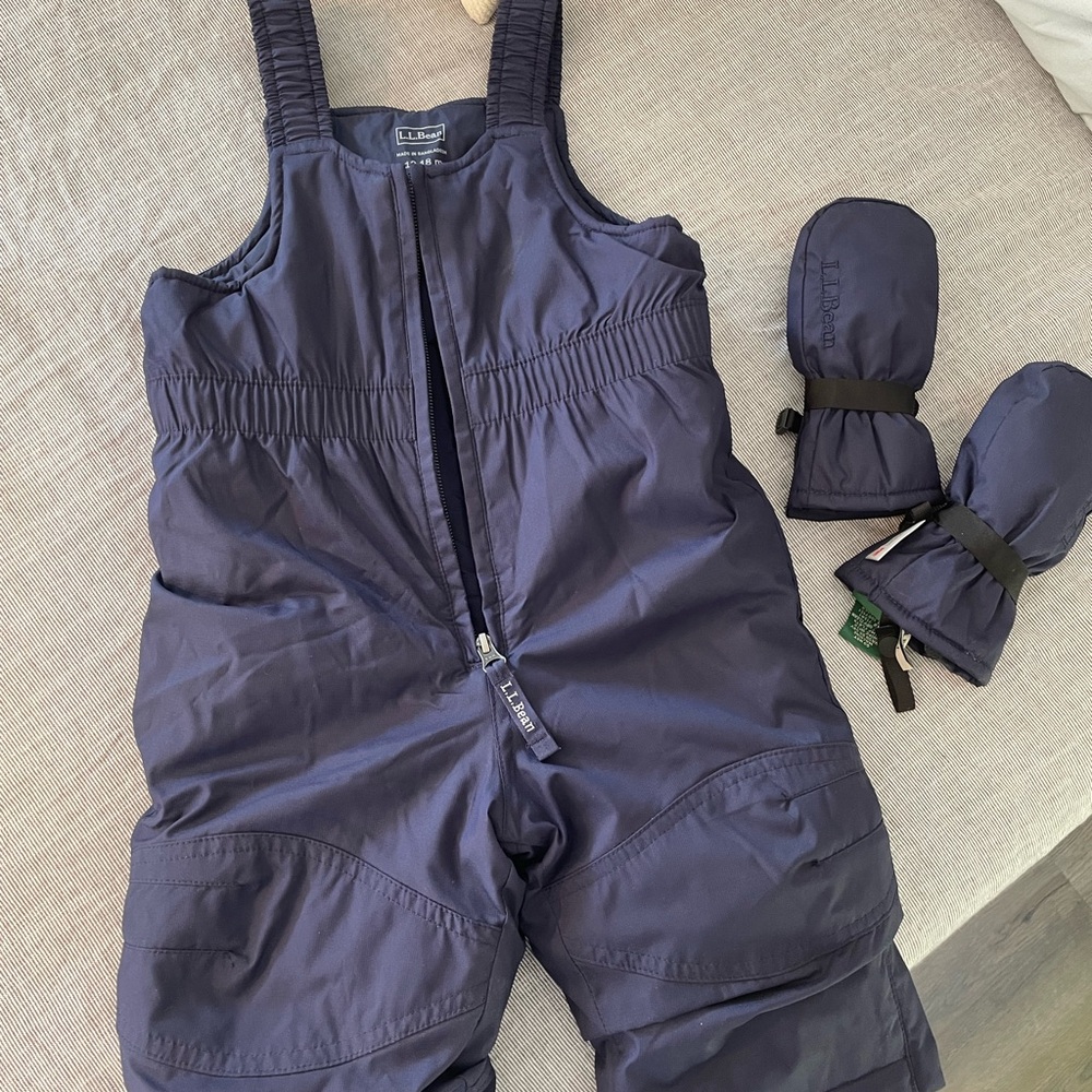 L.L. Bean Navy Kids One Piece with Gloves